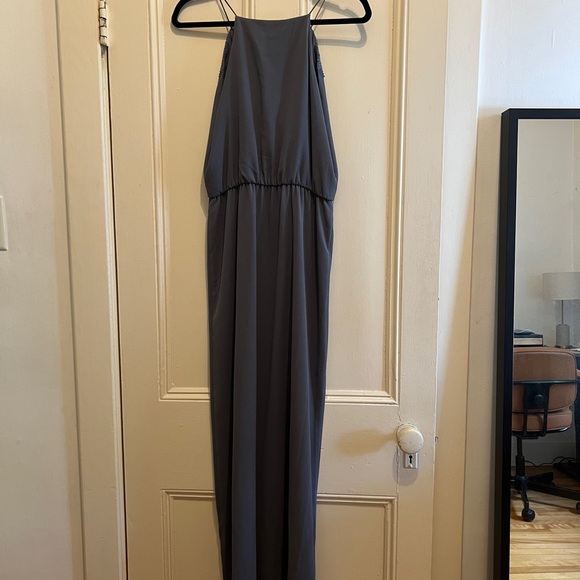 NWT Wayf Maxi Steel Blue Wedding Guest Dress - S - Picture 4 of 5